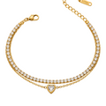 Amora Heart Double Bracelet