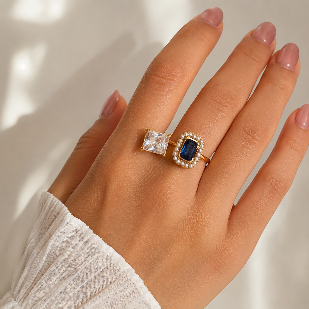 Celeste Sapphire Duo Ring