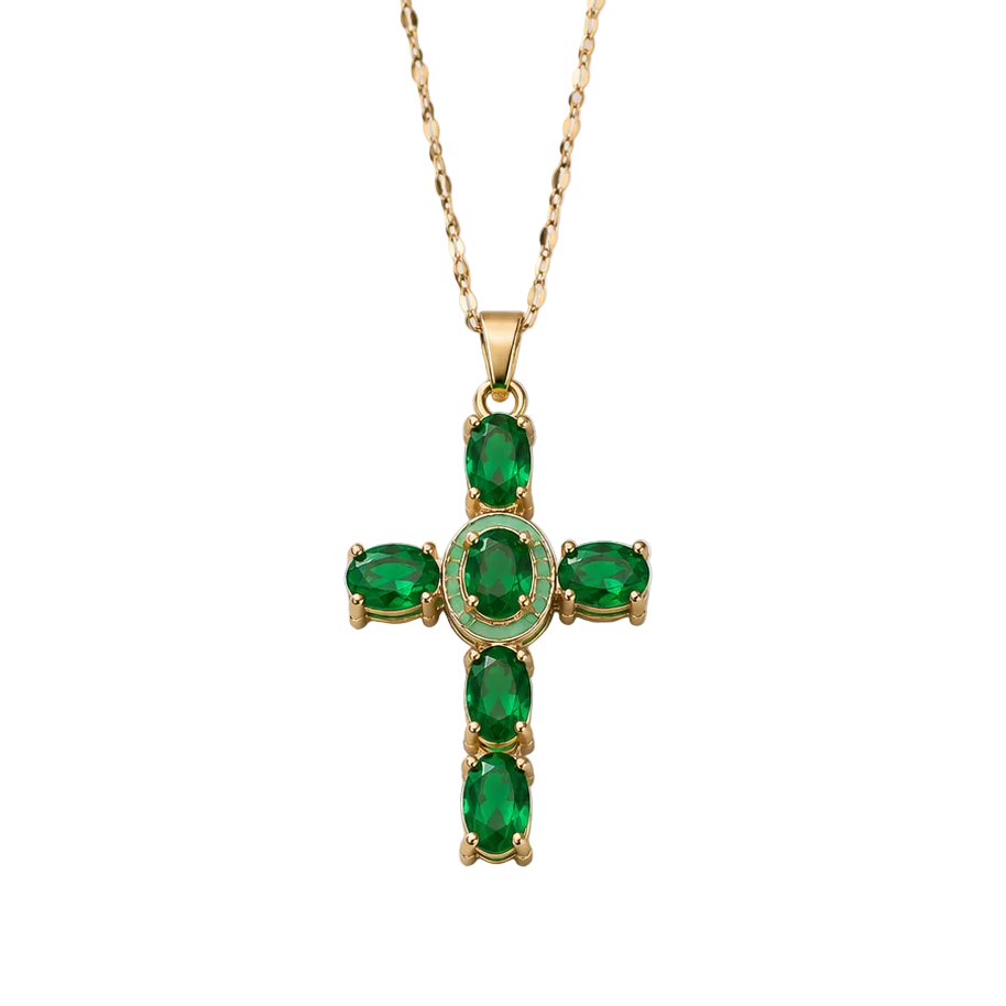 Green Crystal Cross
