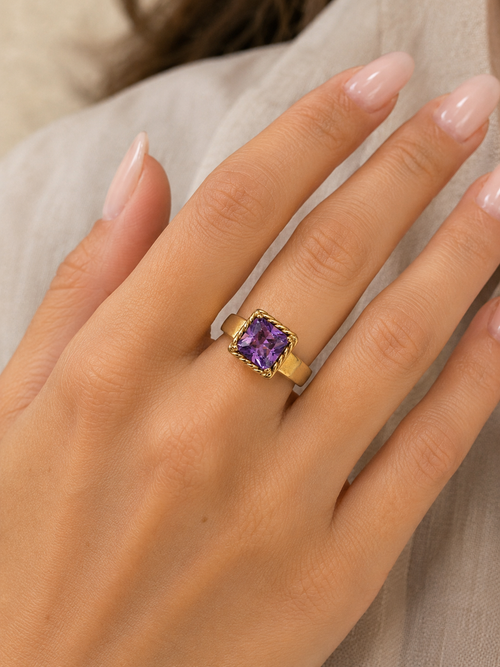 Amethyst Glow Ring