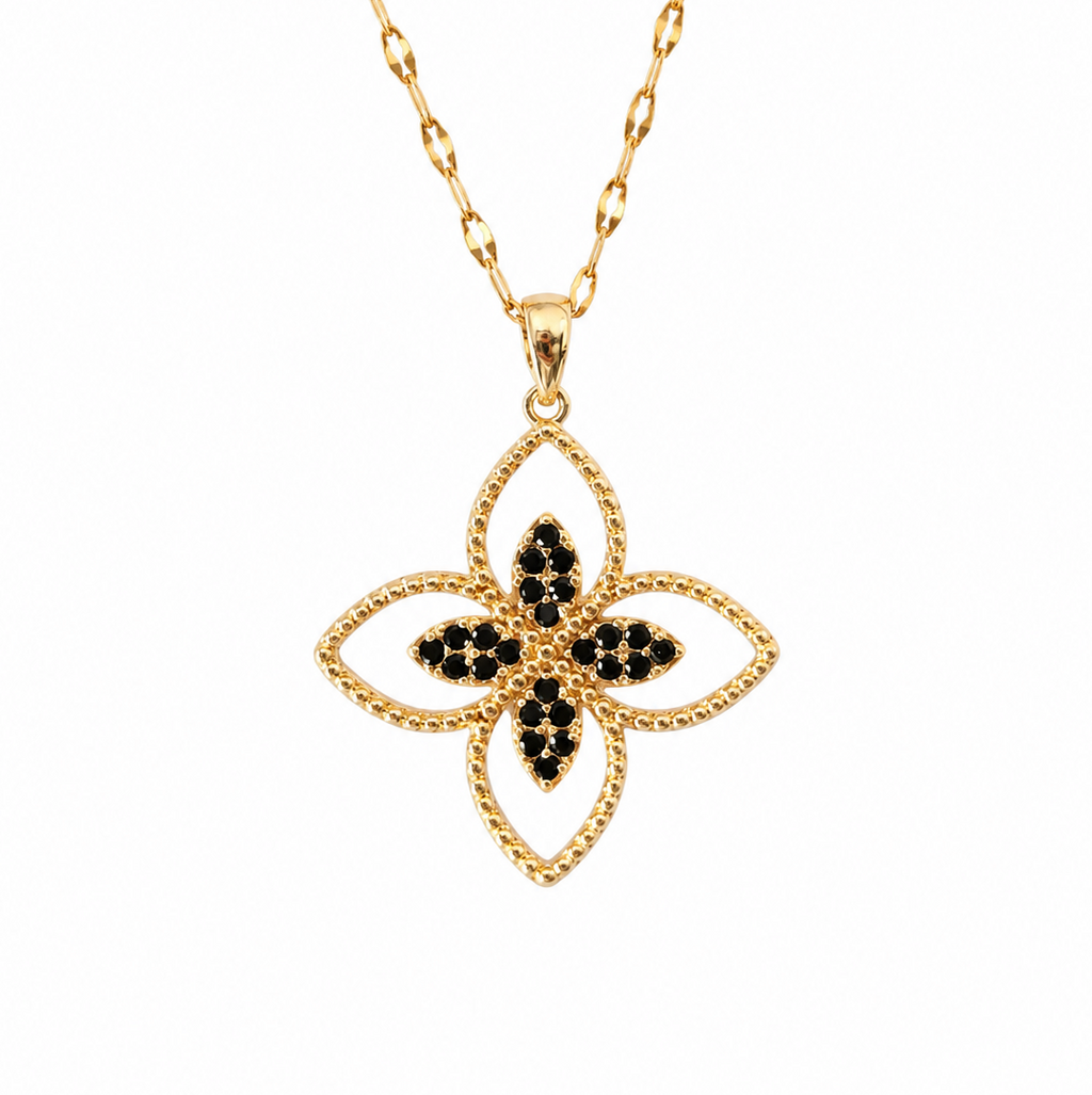 Noir Fleur Necklace