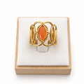 Amber Glow Statement Ring
