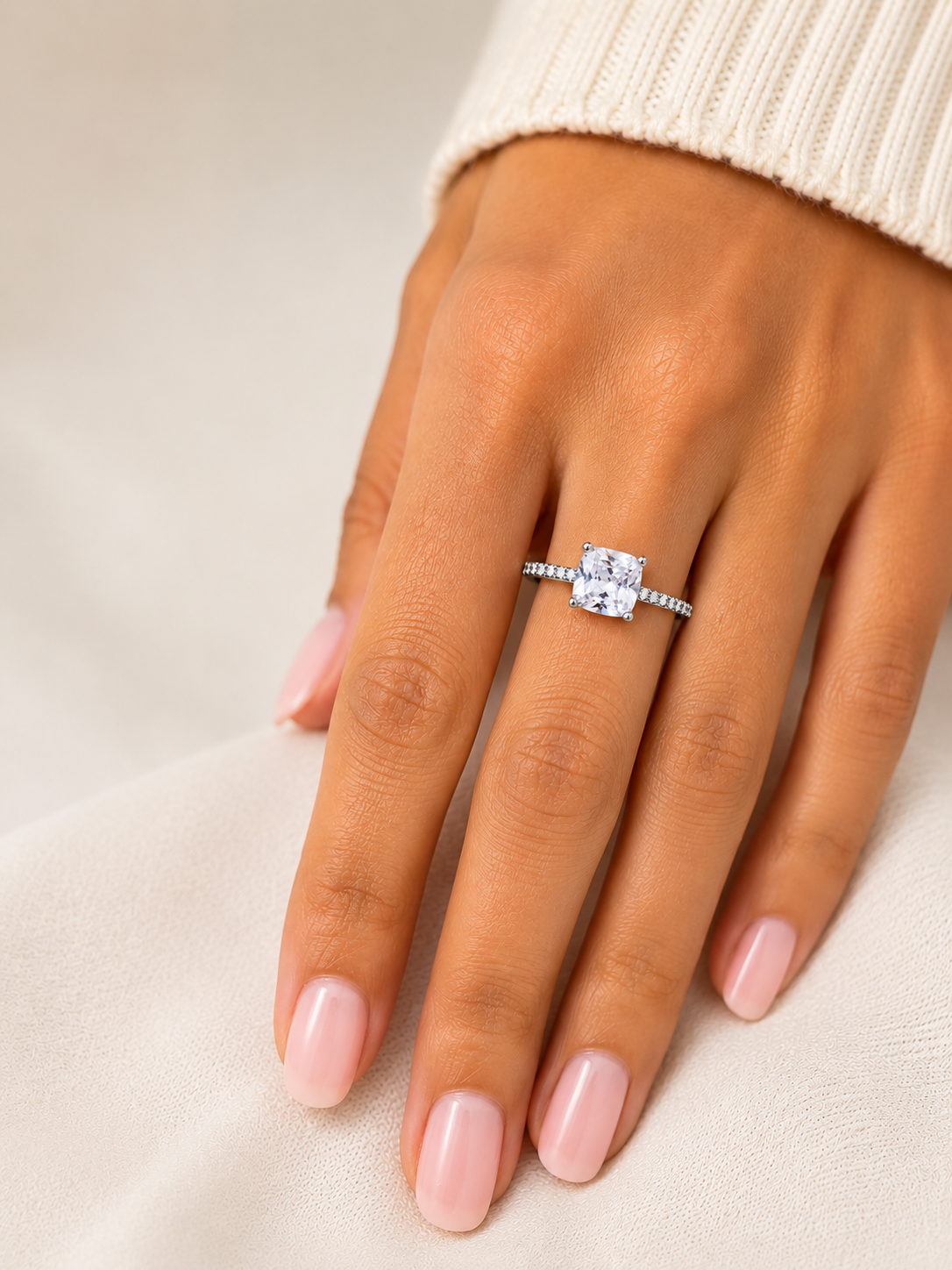Radiant Cushion Ring