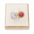 Red Pearl Duo Ring