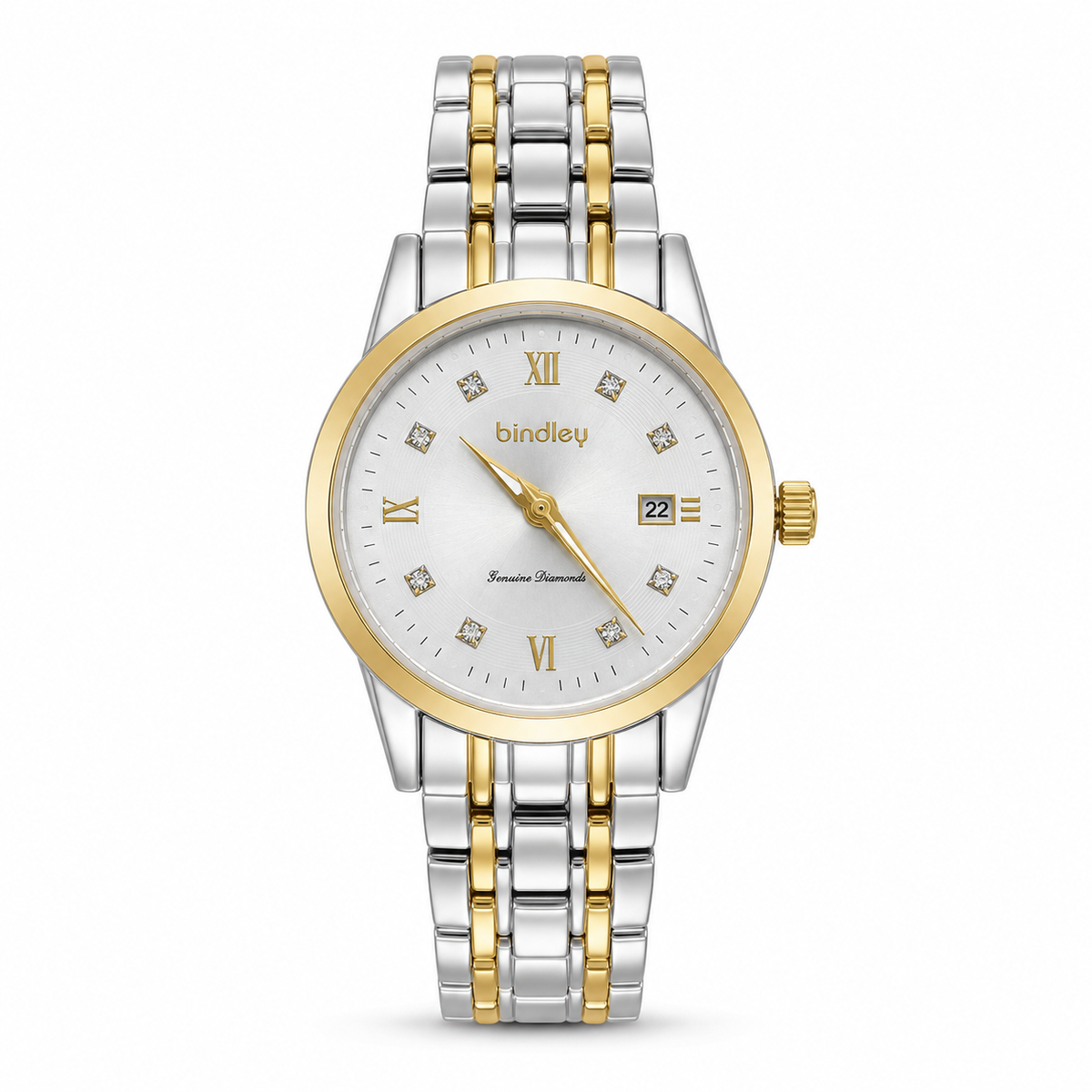 Bindley Two-Tone Crystal Watch