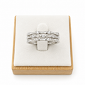 Triple Wave Crystal Ring