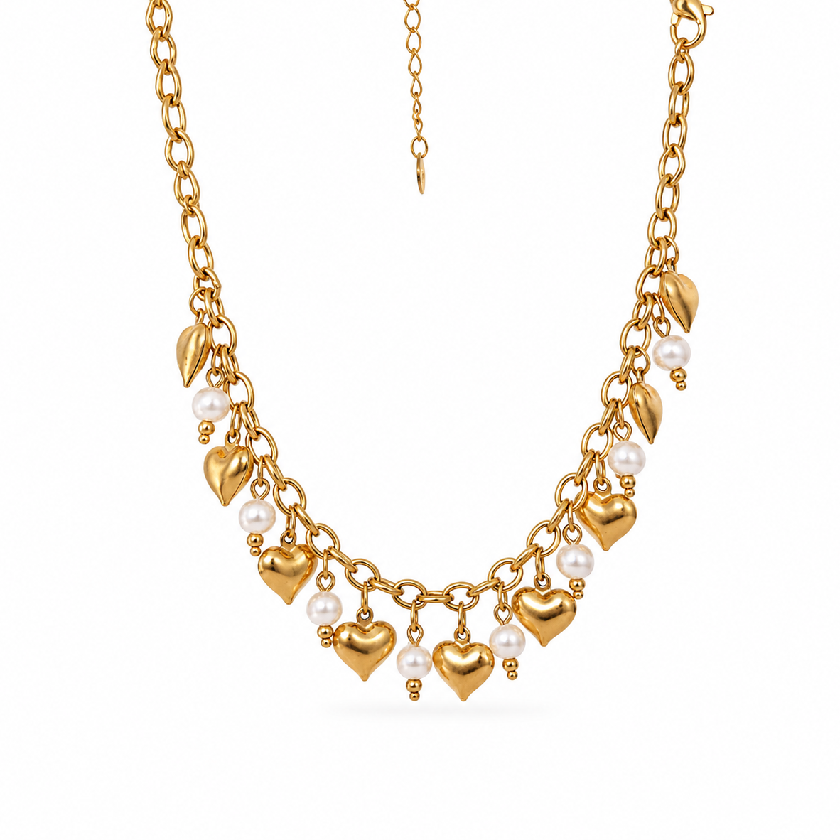 Golden Hearts & Pearls