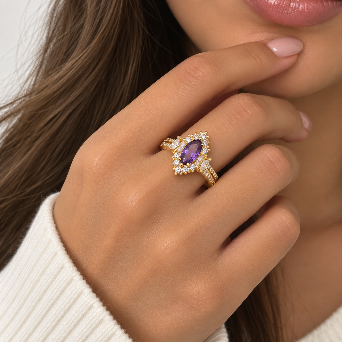 Amethyst Glow Ring