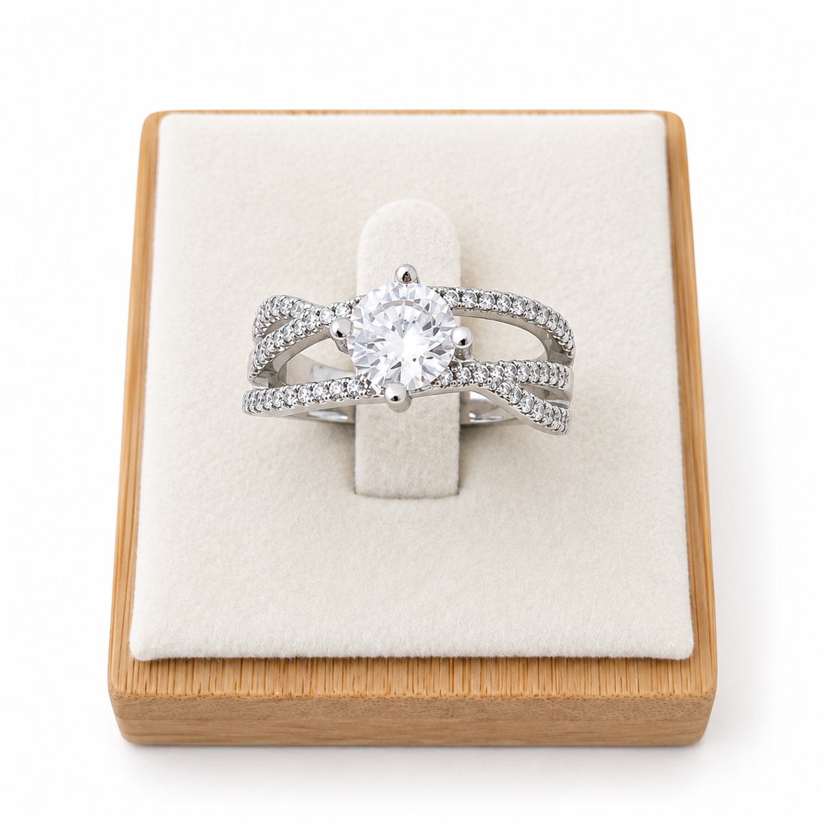 Crystal Infinity Ring