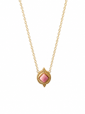 Pink Gem Vintage Pendant Necklace