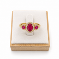 Ruby Glow Halo Ring
