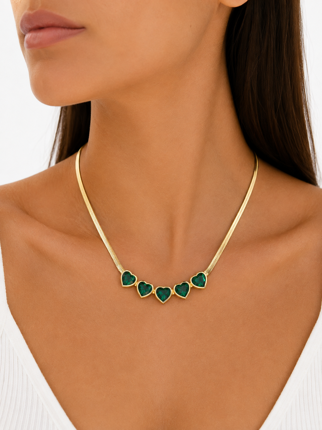 Emerald Heart Necklace