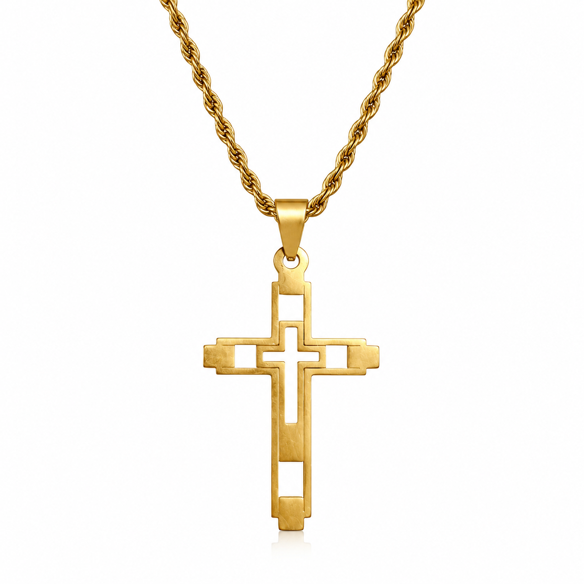 Divine Cross Necklace – Gold