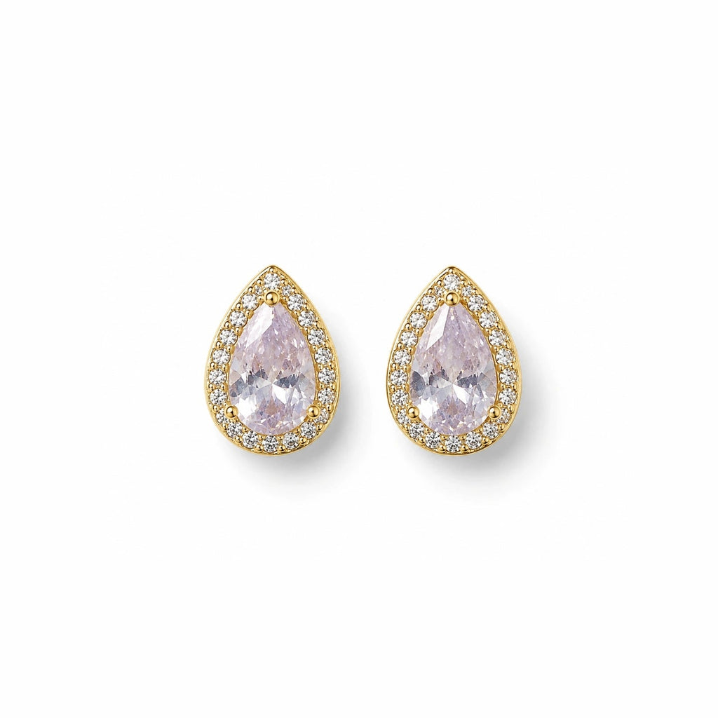 Crystal Teardrop Stud