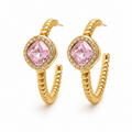 Rose Glow Hoop Earrings